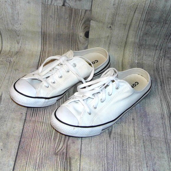 CONVERSE All Star Dainty Mule White Sneakers Womens Size 7 - Picture 3 of 7